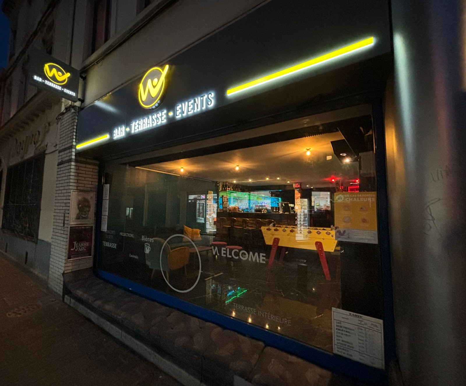 Le W bar terrasse