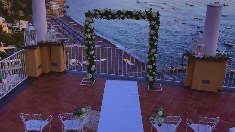 Terrazza del Sole Positano, lieux de mariage, Campanie